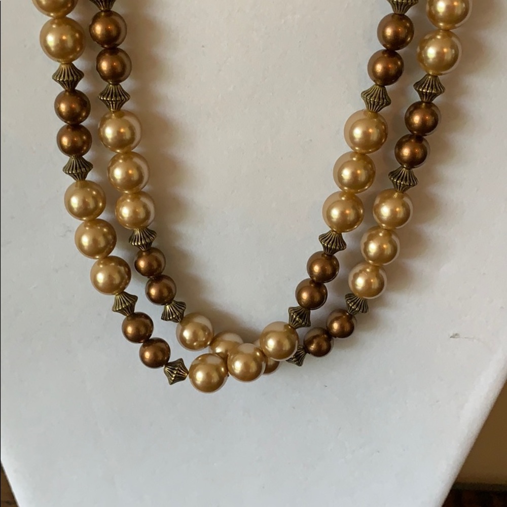 Beaded faux Pearl Necklace - Picture 2 of 6